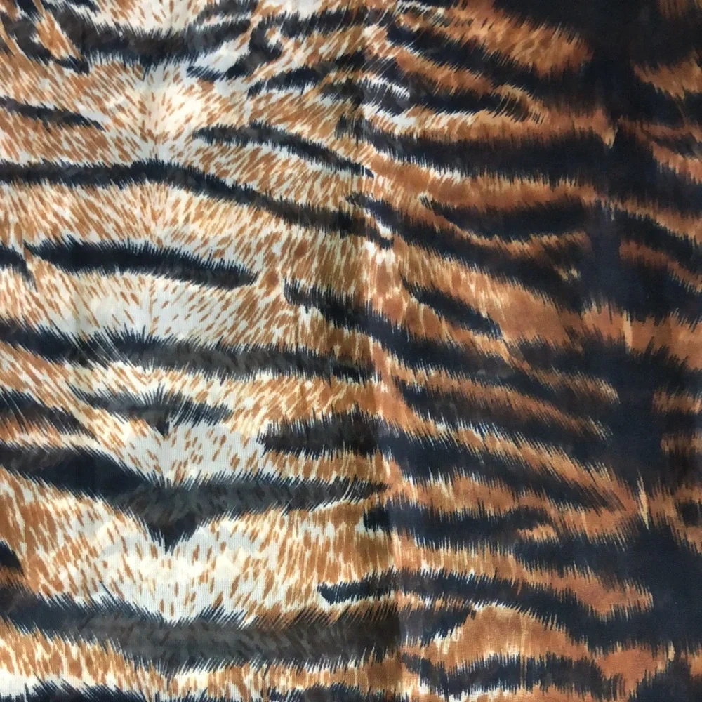 Chic Animal Print Scarf Shawl Breezy Sheer VTG - Picture 7 of 12